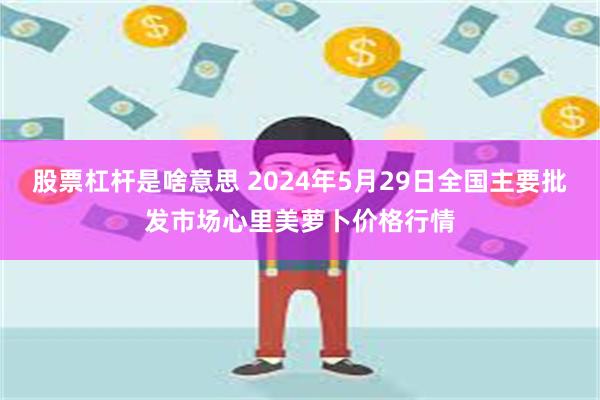 股票杠杆是啥意思 2024年5月29日全国主要批发市场心里美萝卜价格行情