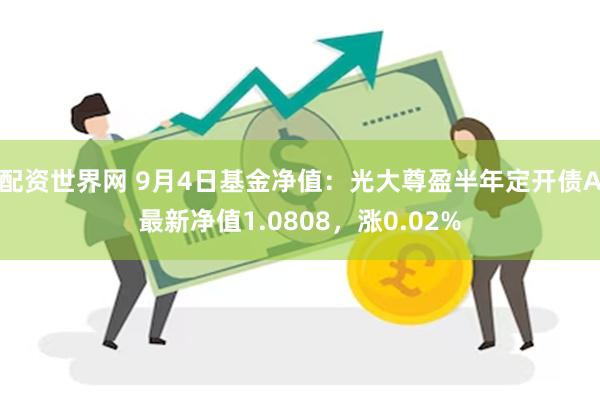 配资世界网 9月4日基金净值：光大尊盈半年定开债A最新净值1.0808，涨0.02%