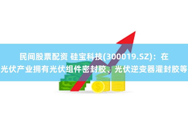 民间股票配资 硅宝科技(300019.SZ)：在光伏产业拥有光伏组件密封胶、光伏逆变器灌封胶等